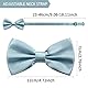 AUSUAYA Herren Fliege Einstecktuch Set, Unisex Design Fliege und Taschentuch für Hochzeit oder Business Formal Tuxedo M-B-T6 (Rosa)