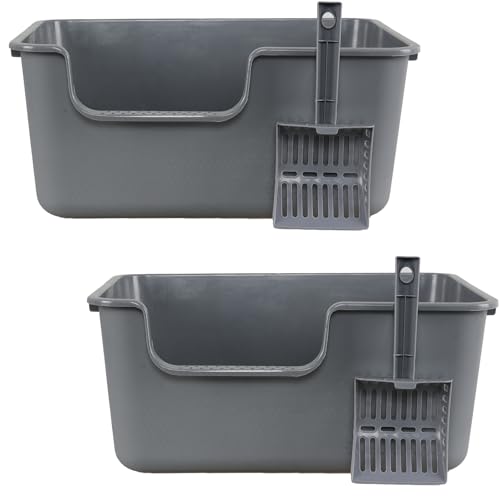 2 areneros para gato abiertos con lados altos 19.49 x 15.31 x 8.54 pulgadas miniatura 5