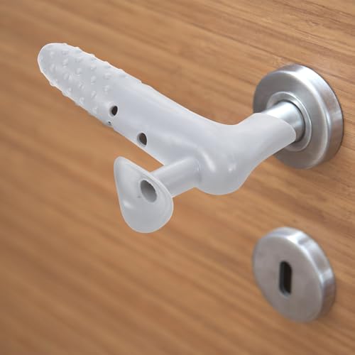 Image of Silicone Door Handle Sleeve with Suction Cup Anti-Collision Pad Child Safety Cover Flexible Thickened Cushion for Home Protection