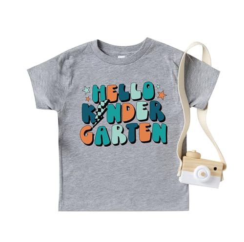 Image of Rollin Into Kindergarten Shirt Boys Girls First Day of Kindergarten T Shirts Little Kids Tee Top