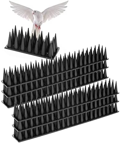 Bird Spikes, 20 Pack Bird Spikes for Outside, Bird Spikes for Pigeons and Other Animals, Pigeon Spikes for Garden Fence and Wall