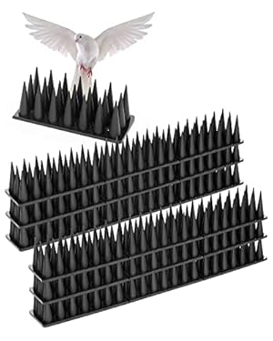 AMAZON - Bird Spikes, 20 Pack Bird Spikes for Outside, Bird Spikes for Pigeons and Other Animals, Pigeon Spikes for Garden Fence and Wall