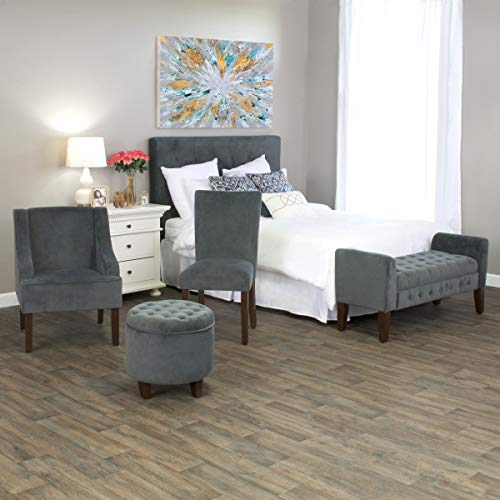 Homepop Velvet Swoop Arm Living-Room-Chairs, Dark Grey #TOP7