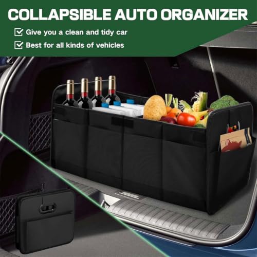 Organizador maletero coche con compartimentos ajustables y bolsa de 70L 6