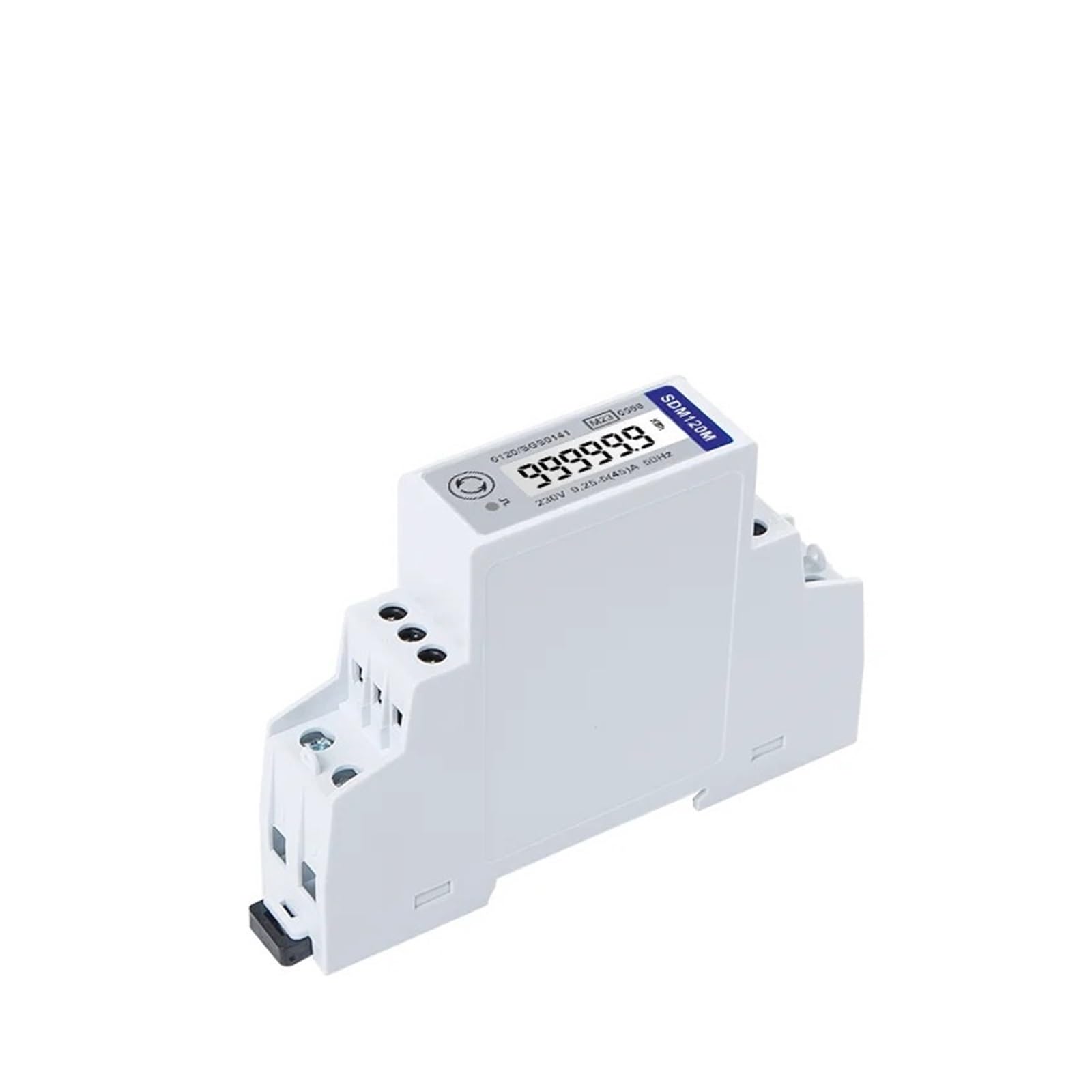 SDM120M MID,1 Phase 2 Wire,Measurement DIN Rail Energy Meter, 0.25~5(45) A, 230V, RS485 Modbus, Kwh,Dmd