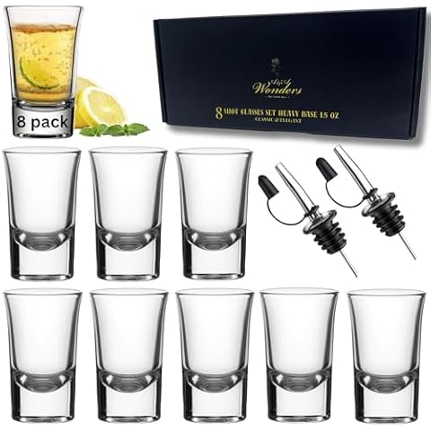AA Wonders Shot Glass Set with Heavy Base Cover