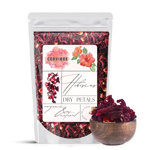 Organic Raw Hibiscus Dry 200g Hibiscus Flower Rosa-Sinensis for Hair Care & Face Pack Gudhal Ka Phool for Hair Growth Skin Care Pure Raw Form