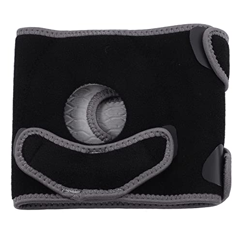 NYSUZHOUJI Sports Adjustable Patella Knee Strap Patella Tendon Brace Stabilizer Knee Support Wrap Elastic Silicone Non Slip One Size Black