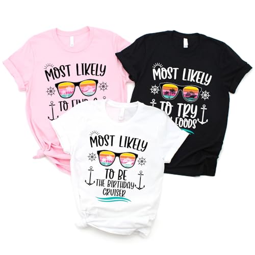 Most Likely to Custom Text T-Shirt Family Cruise Trip Matching Vacation T-Shirts, Cruise Summer Beach Matching Team Tee, Holiday Trip Matching Tshirt, Gift for All Family Members, Coworkers2
