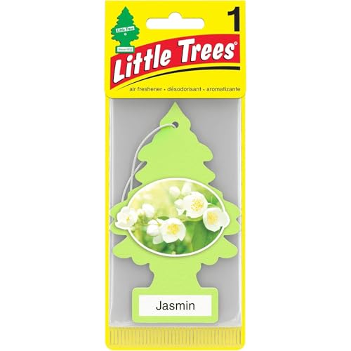 Image of LITTLE TREES Car Air Freshener Hanging Paper Tree for Home or Car , inchlime green inch , Jasmin scent