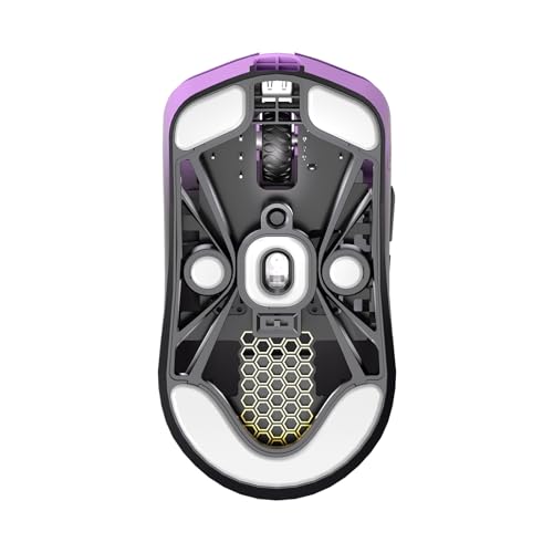 Image of Lamzu Maya X Wireless Gaming Mouse, Ultra Lightweight 47g, Optical Switch, Maximum 30000 DPI, Symmetrical, MCU Nordic 52840, Dust-Proof Encoder, PAW3950 Sensor(Larger Maya) (Purple)