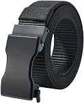 LionVII Ceintures à cliquet pour hommes, 1 Ceinture coulissante de 3/8" avec boucle automatique pour homme Robe, taille réglable pour s'adapter 27-49"