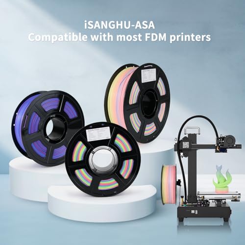 Image of Colored ASA Filament 1.75 + /- 0.02mm - UV /Rain /Heat Resistant Durable 3D Printer Filament, No Warping, Non Odor & Fumes - Perfect for Outdoor Functional Mechanical Parts, 1kg (2.2lbs) Spools