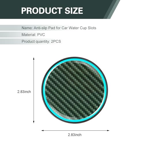 2 piezas portavasos luminosos para autos, 2.83 pulg miniatura 2