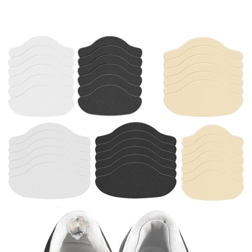 Almohadillas para Talón,18 Pares Parche para Reparación de Zapatos,Reparaciónde Talón Para Zapatos Cuero,Protector Zapatillas Almohadilla de Zapatilla Para Hombres y Mujeres(Negro,Blanco y Beige)