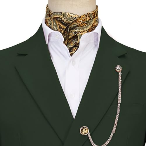 Image of Men's 2 Piece Suit with Metal Clasp Slim Fit Suit Stylish Business Pants Casual Wedding Grooms Tuxedo Suit