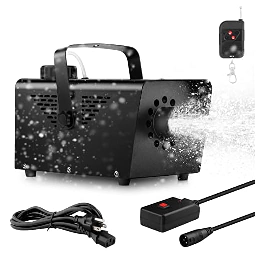 YeeSite Stage Snow Machine for Party - 800W with Remote Control High Output Professional Snowflake Maker Stage Artificial Snow Effect for Outdoors Indoor Wedding Holidays Fiestas DJ Parties