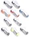 Fruit of the Loom Big Boys' 10-Pair Half Cushion No Show Socks, White Assort, Shoe Size: 3–9 (Large)