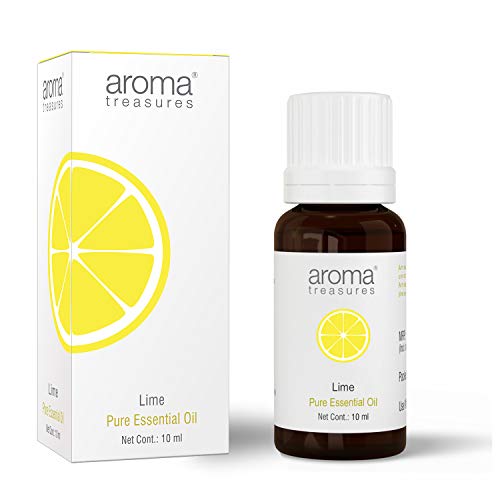 Image of Aroma Treasures Lime essential Oil | 100% Pure & Natural Theraputic Essential oil for healthy Skin, body, Aromatherapy - 10ml