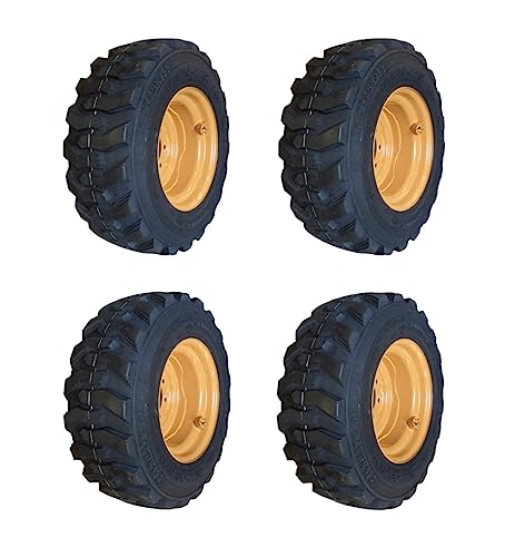 Set of 4-12-16.5 Forerunner SKS-1 Skid Steer Tires on Wheels/Rims (8 lug) for...