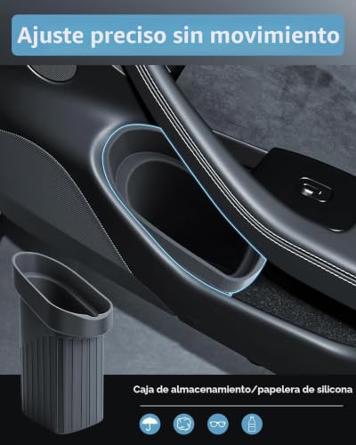Organizador interior para Modelo 3 Y cubo de basura de silicona Tesla 3
