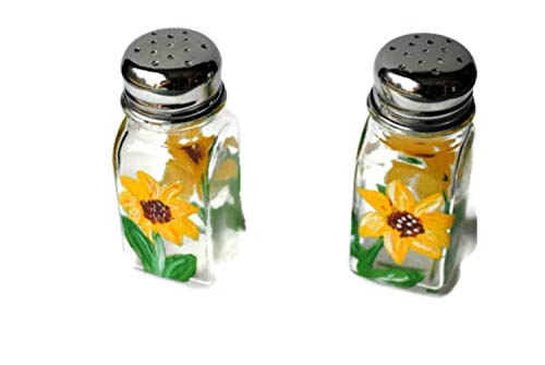 Sunflower Salt and Pepper Hand Painted Shakers Set