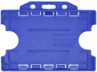 Single Sided Open Faced Rigid Plastic Card Holder - Navy - View #4