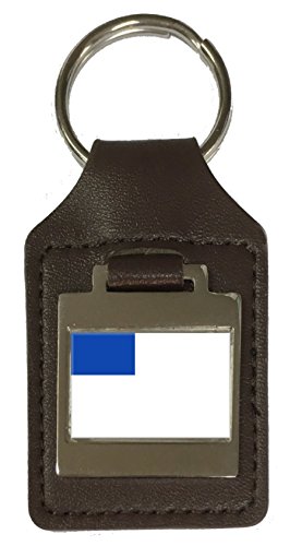 Porte-clés en cuir gravé premium motif Espagne San Sébastien artisanat durable