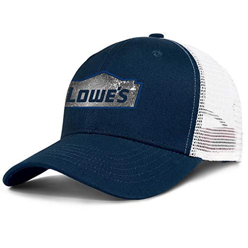NINETYRW Popular Mens Trucker Hat Lowe's-Denim-Old-Hollow-Logo- Baseball Caps Women Retro Mesh Snapback Cap