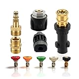 Hochdruckreiniger Adapterschlauch Schnellmontage M22-14 mm Schnellanschluss Konvertierungs Hochdruckreiniger Adapter Set für KC-Serie K2 - K7 Adapter Innengewinde Stecker Unterlegscheiben