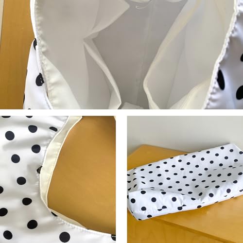 Sac à main à pois pour femme grand format, le cabas élégant et logeable