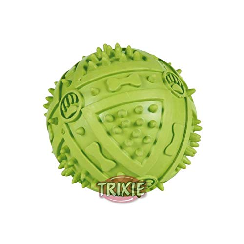 TRIXIE Ball - robustes Hundespielzeug aus Gummi zum Apportieren - ø 6 cm, Hundeball mit Sound - 34841