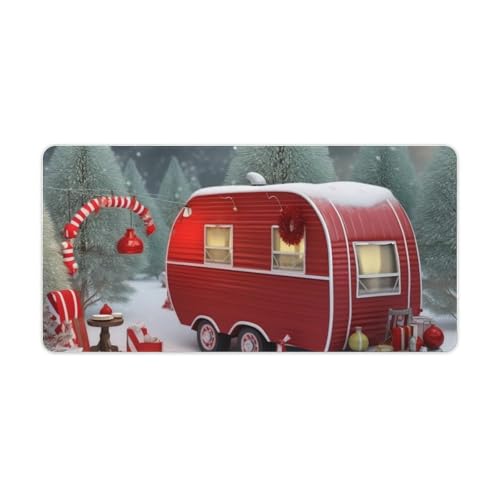 Mouse Pad Gaming Rojo Auto Navidad 60x30 cm Antideslizante
