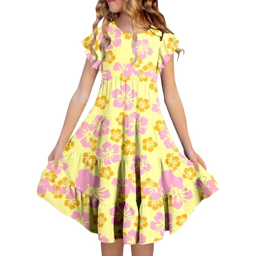 Robe d'été fille anti-transpiration : la robe midi double couche fluide et opaque