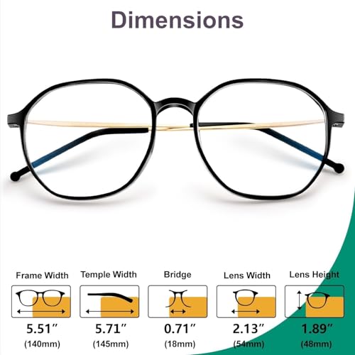 Image of VISOONE Lightweight Progressive Multifocal Anti-Fog Reading Glasses TR90 with Blue Light Blocking Stylish Women Men RANE