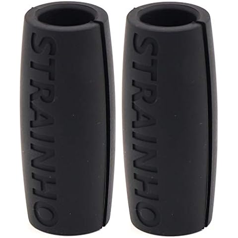Strainho Dumbbell Grips,Bar Adapter Muscle Builder,Rubber Barbell Grips for Home Gym Workout Weightlifting Fitness and Strength Training(Black,Small) Cover