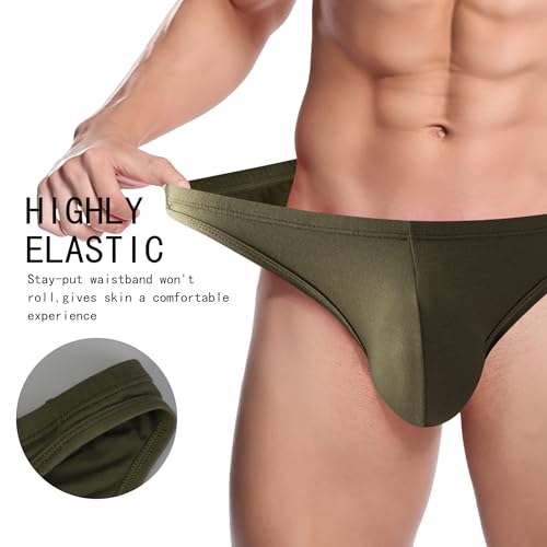Men's Low Rise Bikini Briefs, Modal Microfiber Underwear with Silky Touch & No-Fly for Invisible Comfort, 5 Pack3