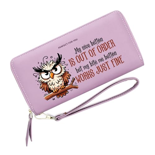 PFY Customized Owl Design Wallets for Women,Birthday Gift,Holiday Gift,Valentine's Day gift for
