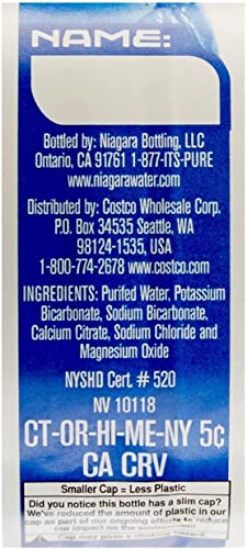 Kirkland Signature Water Bottled Purified Water 8 Fl Oz (Pack Of 15, Total Of 120 Fl Oz) #TOP1