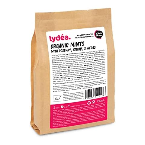 Lydea Organic Herbal Tea, Mints with Rosehips, Citrus, & Herbs, Loose Leaf Herbal Tea, 150 g Sachet Cover