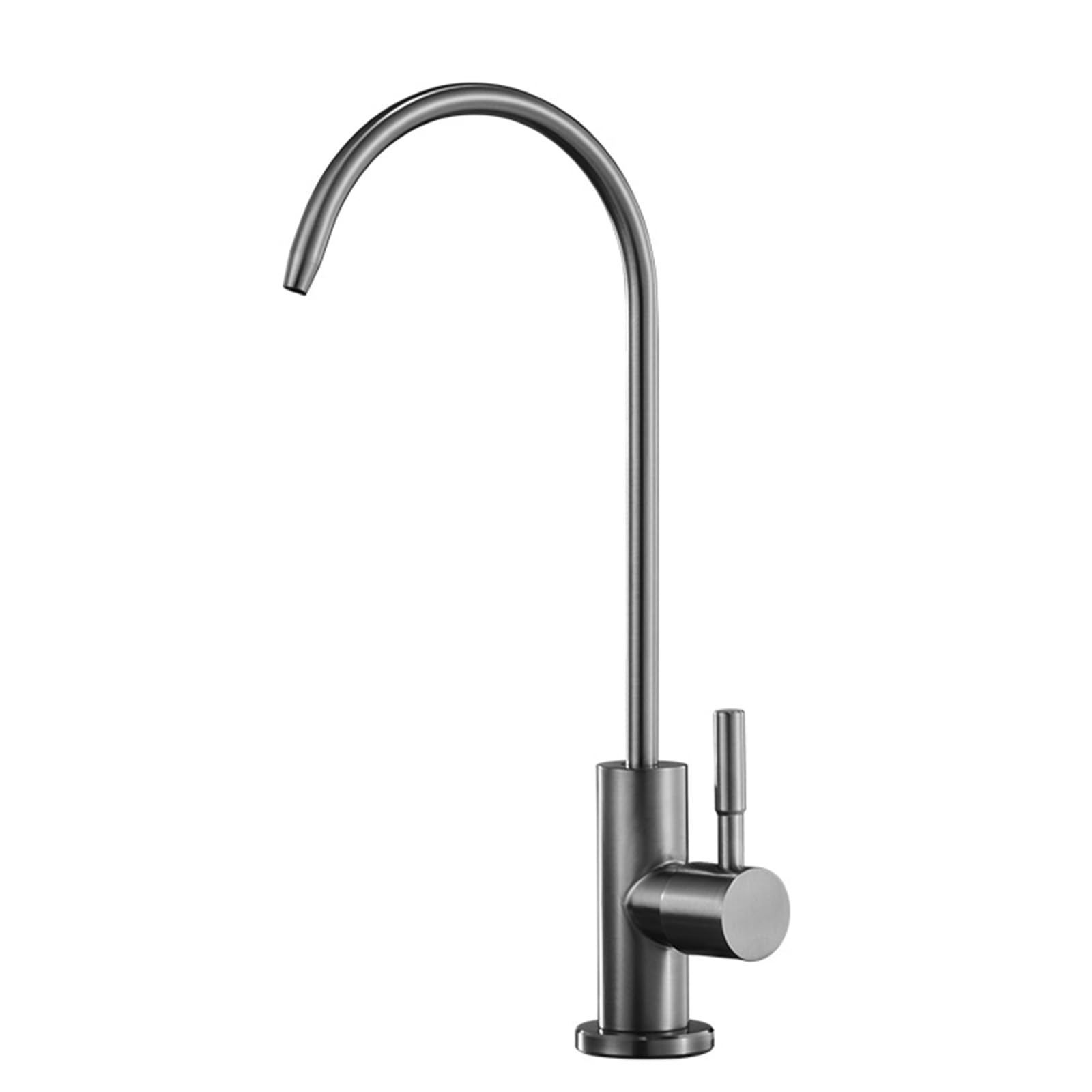 Faucet Stainless Steel Gray Swan Neck Sink Faucet with Filter Pure Tap Improve Water Quality and in Your Kitchen
