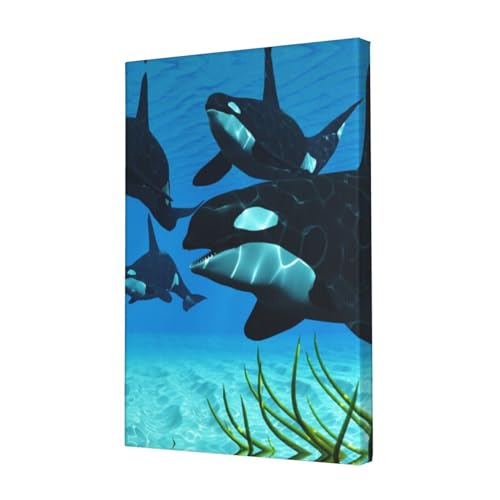 Toile murale moderne OUSIKA tableau decoratif de salon 45x30 cm