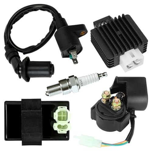 HIAORS GY6 Ignition Coil Solenoid Relay Voltage Regulator Compatible with TaoTao...