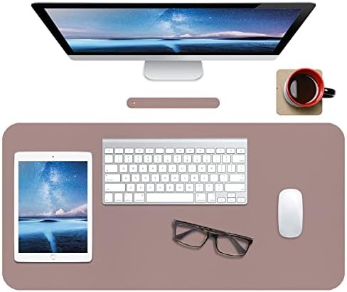 Leather Desk Mat,Desk Pad,Desktop mat,Waterproof Desk Mat for Desktop, Desk Mat for Keyboard and Mouse,Leather Mouse Pad Protector for Office and Home,30"x 14"(Green)