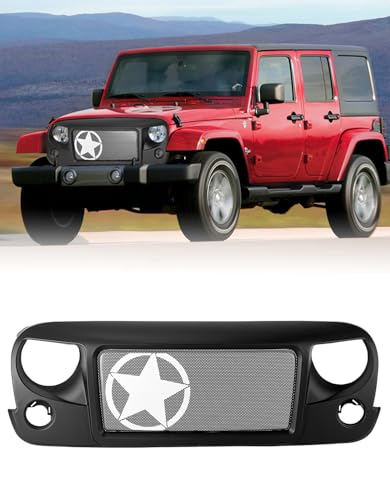 Image of SUNPIE Front Grilles Assembly Replacement Compatible with Jeep Wrangler JK