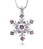 cocojewelry Snowflake Pendant Necklace Bridesmaid Christmas Prom Jewelry