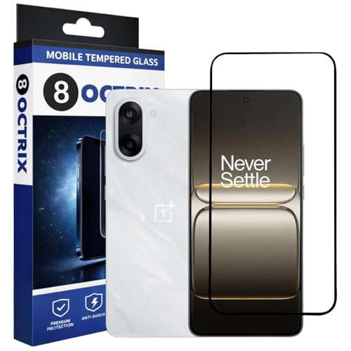 Image of Military-Grade Tempered Glass Screen Protector Compatible for OnePlus Nord CE5 with Edge to Edge Coverage - Case Friendly & Bubble-Free Installation Kit
