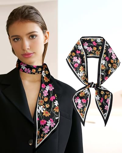 Hair Scarf Satin for women Long Silk Feel Scarf Neck Scarf Tie Bandana Headband Scarf Edge Wrap