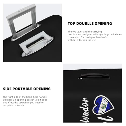 Travel Luggage Cover El Salvador Girl Heart Fashion Washable Baggage Suitcase Protector Fit For Luggage Small4