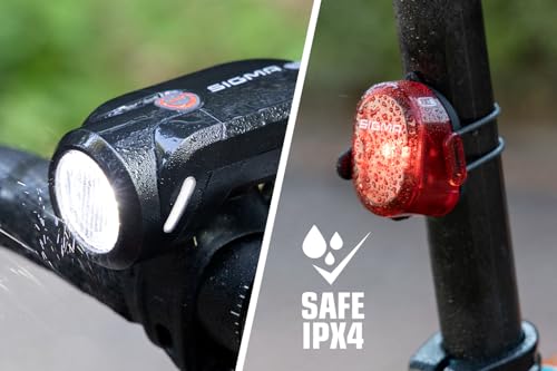 SIGMA Aura 35 und Nugget II | spritzwassergeschütztes Fahrradlichter Set | StVZO zugelassenes,...
